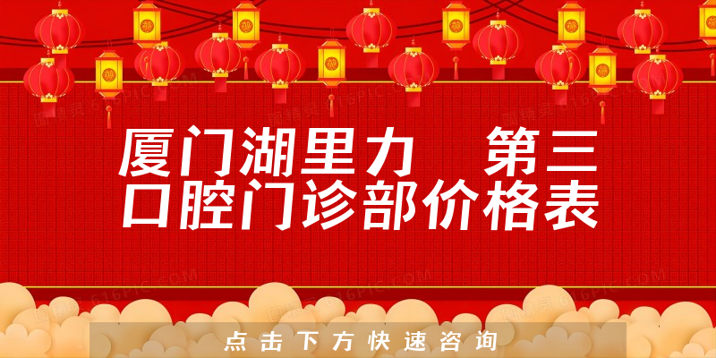 厦门湖里力锜第三口腔门诊部价格表