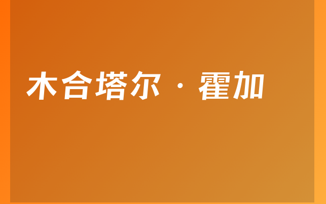 木合塔尔·霍加
